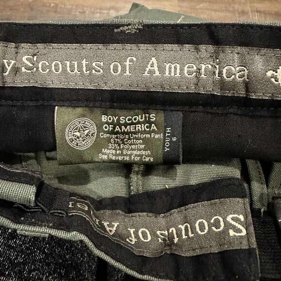 Boy Scouts BSA Official Uniform Switchback Pants Belt Olive Youth 6 Convertible - Picture 10 of 12